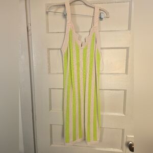 House of Harlow 1960 Lime Green and Cream Dress